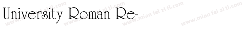 University Roman Re字体转换
